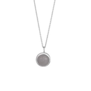 Nordahl Jewellery - SWEETS52 halskæde i sølv m. stor grå månesten 829 510